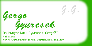 gergo gyurcsek business card